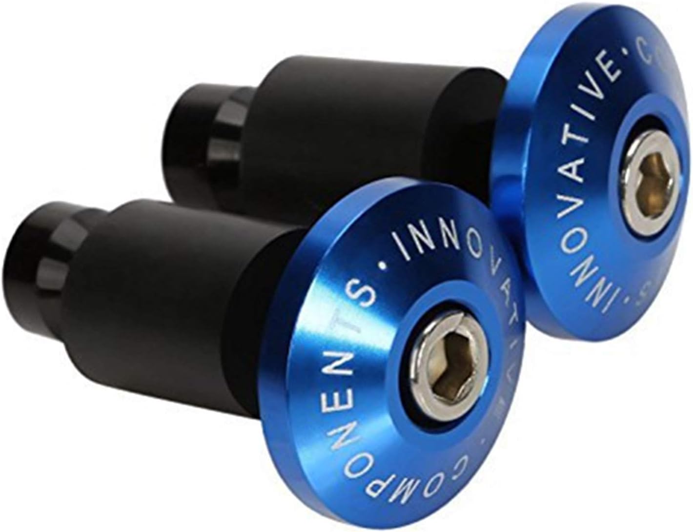 OSAN Universal Motorbike Bar Ends, CNC Aluminium, Diameter: 22 mm, Blue