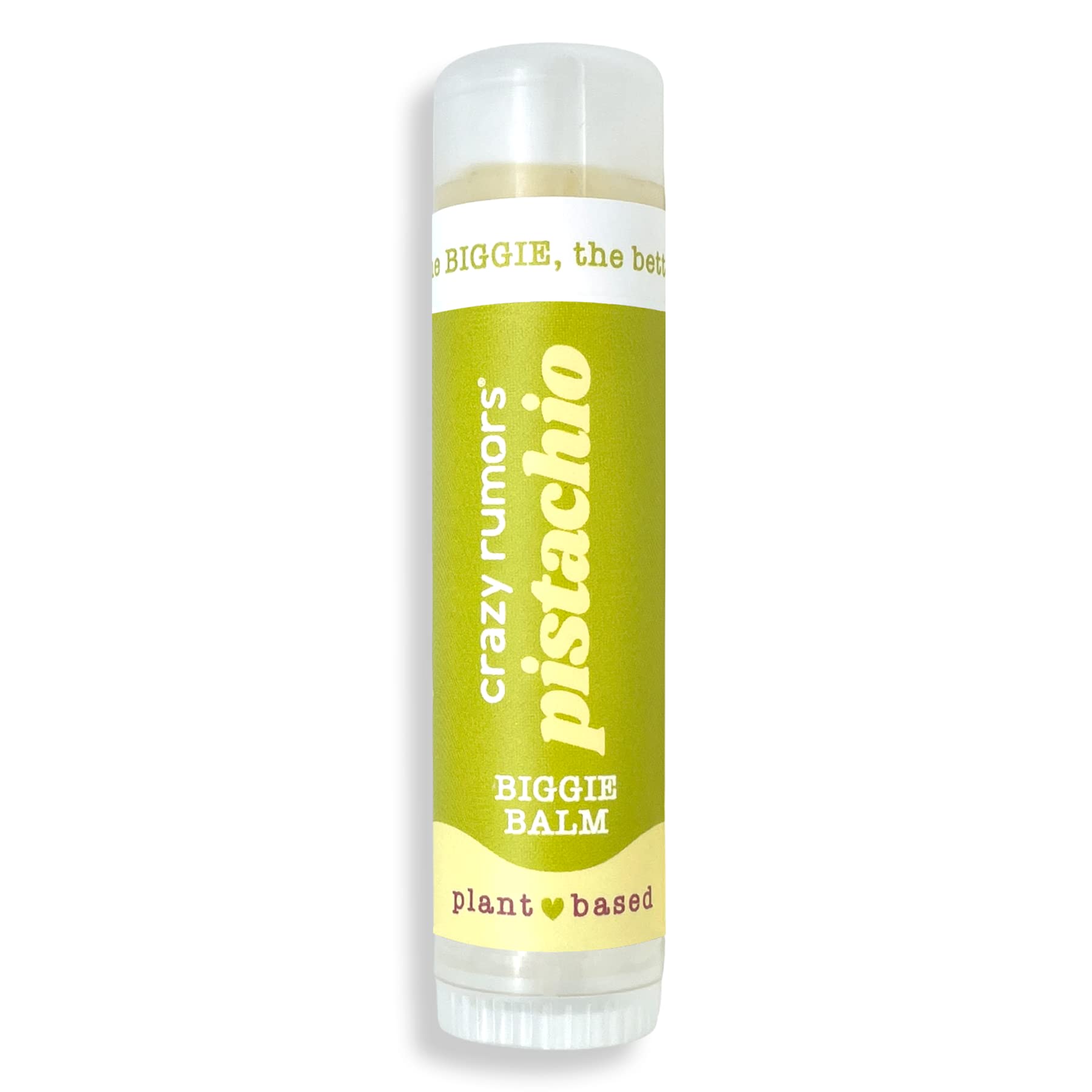 Crazy Rumors Pistachio BIGGIE Soothing Lip Balm Stick for Dry Lips, 4 X bigger size, 100% Natural & Vegan