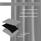 Aspire Homeware Blackout Curtains Eyelet 90x72 Inch Light Grey 2 Panel view 4