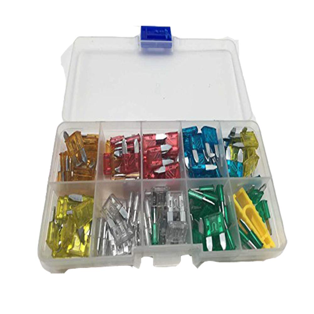 120pcs Assorted Car Truck Mini Blade Fuse Assortment 5A 10A 15A 20A 25A 30A Automotive Replacement Fuse Set