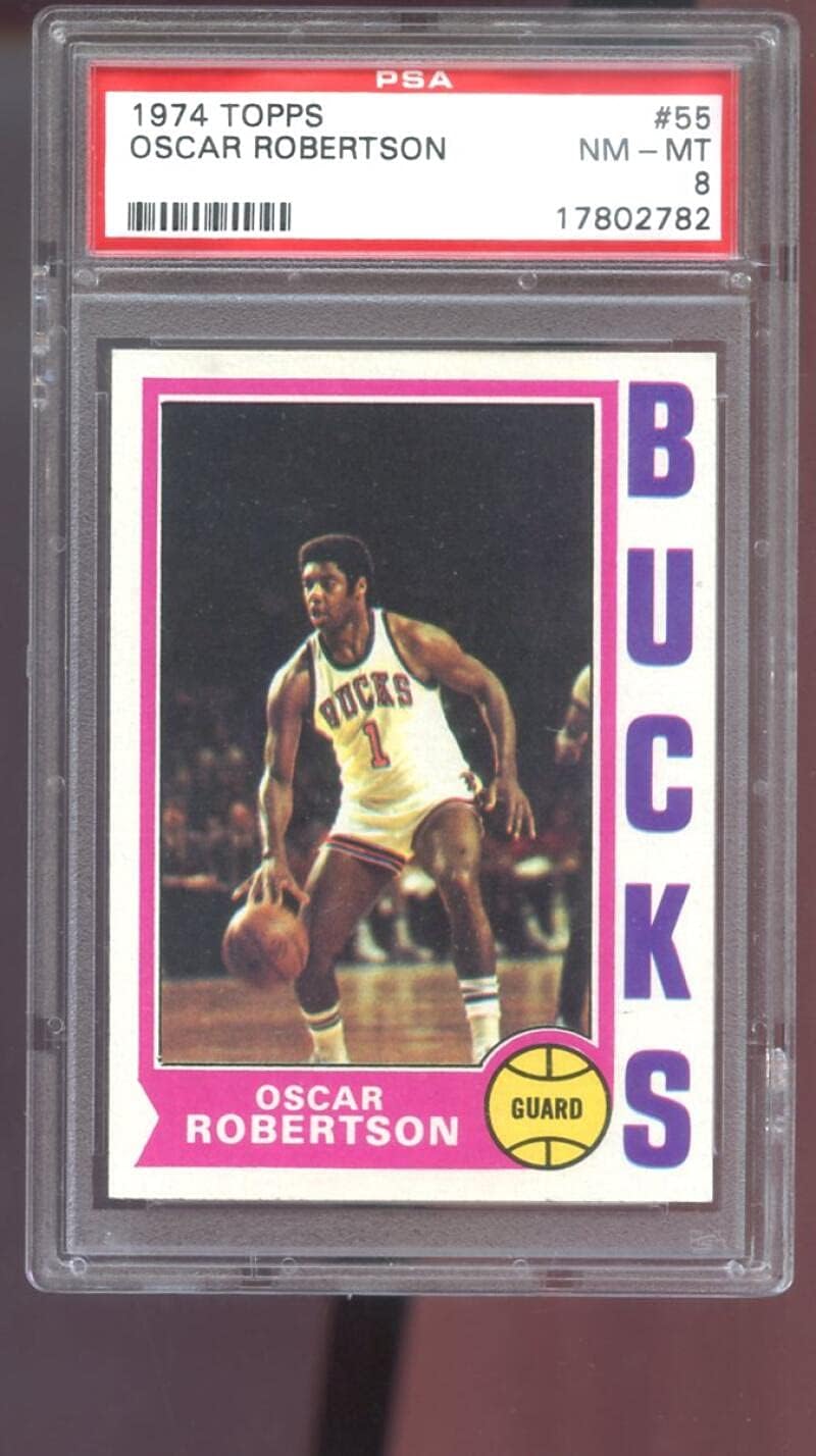 1974 Topps 55 Oscar Robertson PSA 8 Graded Basketball Card