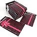 SES.CO 4x8 Inch Small Black Polka Dots Poly Thank You Bubble Mailers,Self Sealing Padded Mailing Envelopes,Bowknot Design for Gift Packing