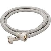 PROFLO PF146816 72" Double Reinforced Washing Machine Supply Hose - Stainless Steel