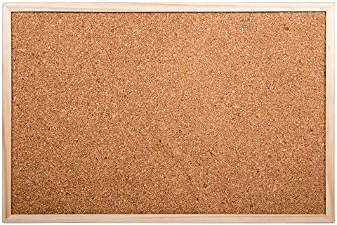 Office Works, Wood Cork Board, Pack of 12, 18 x 12 inches, Beige