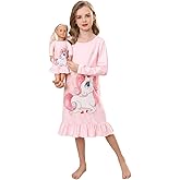 Bow Dream Toddler Girls Dress Cute Cartoon and Matching American Girl Doll Clothes for Girls