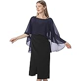 Hotshawl Capelets for women Chiffon Cape Shawls and Wraps for Evening Dress Wedding Capes Cover Up