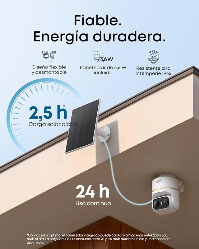 Anker eufy eufyCam C37 Cámara Vigilancia WiFi Exterior 4K Solocam