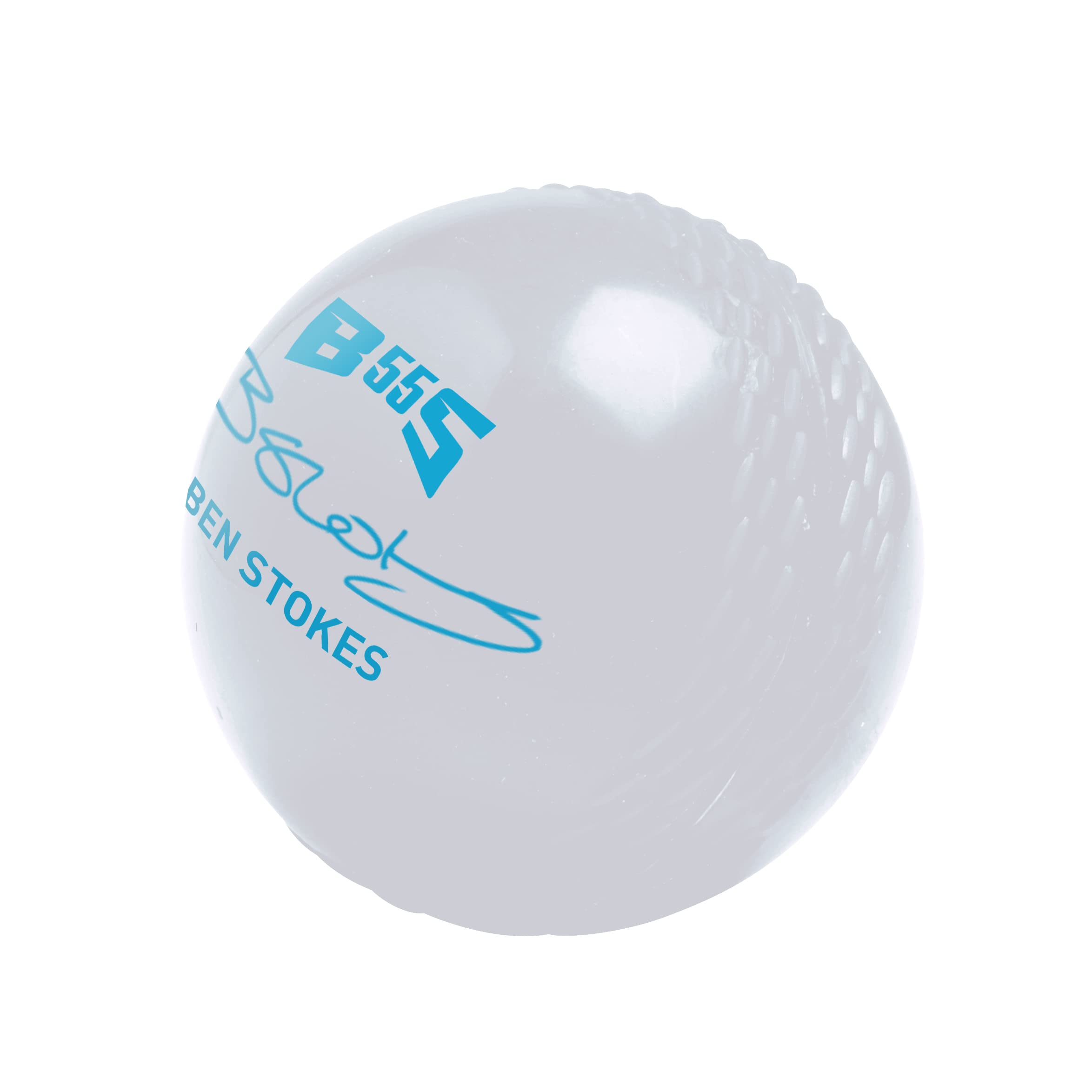 Gunn & Moore GM | All-Weather Rubber Cricket Training Ball, BS55 Ben Stokes, 70 Grams Junior Size, White