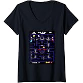 Women's 【PAC-MAN】PAC-MAN Classic 036 V-Neck T-Shirt