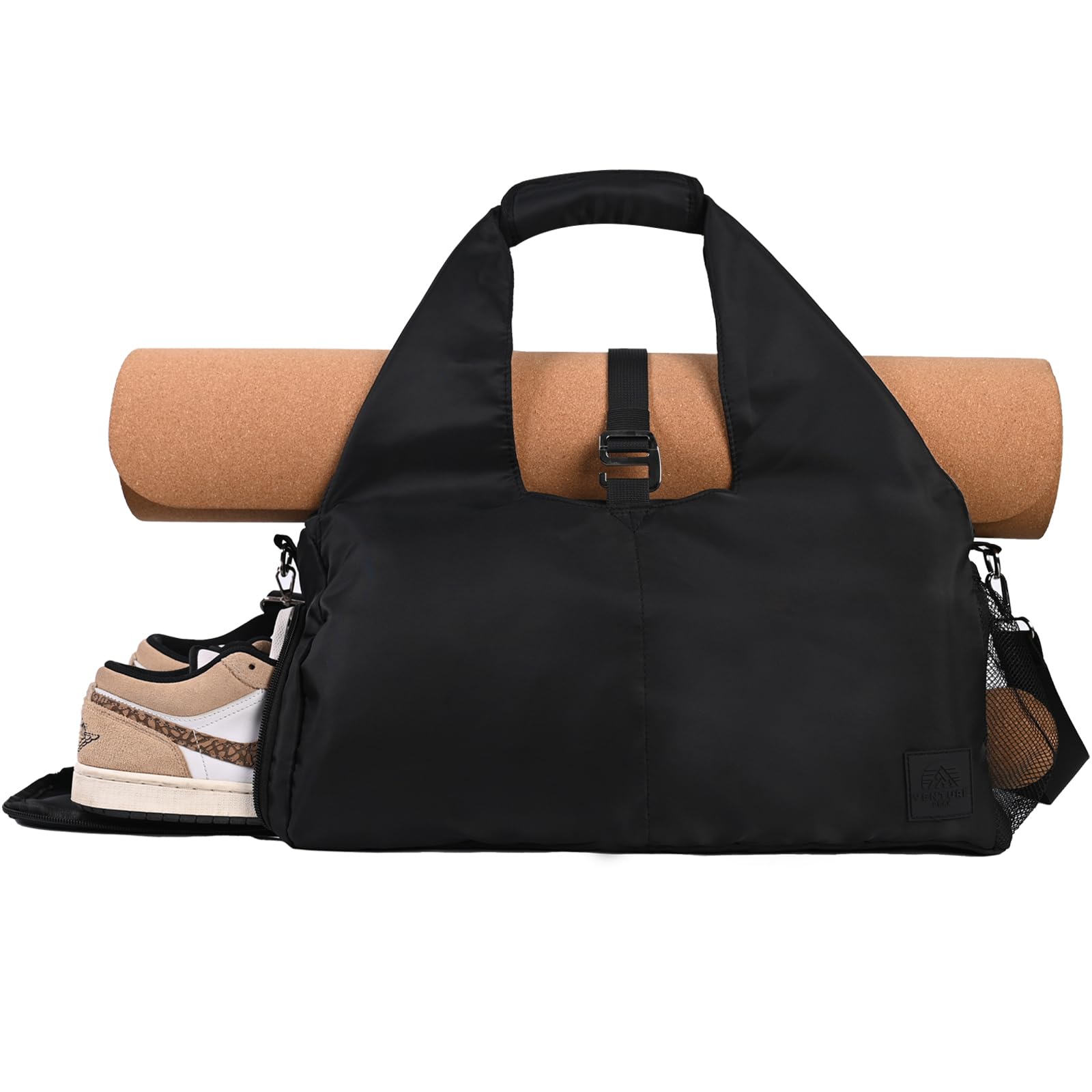 Photo 1 of Venture Peak Yoga Bag for Women, Carryall Polyester Yoga Gym Bag Tote Bag for Pilates Bag Shoulder for Travel Office Beach Workout (Black)