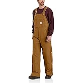 Carhartt Men's Loose Fit Firm Duck Insulated Bib Overall