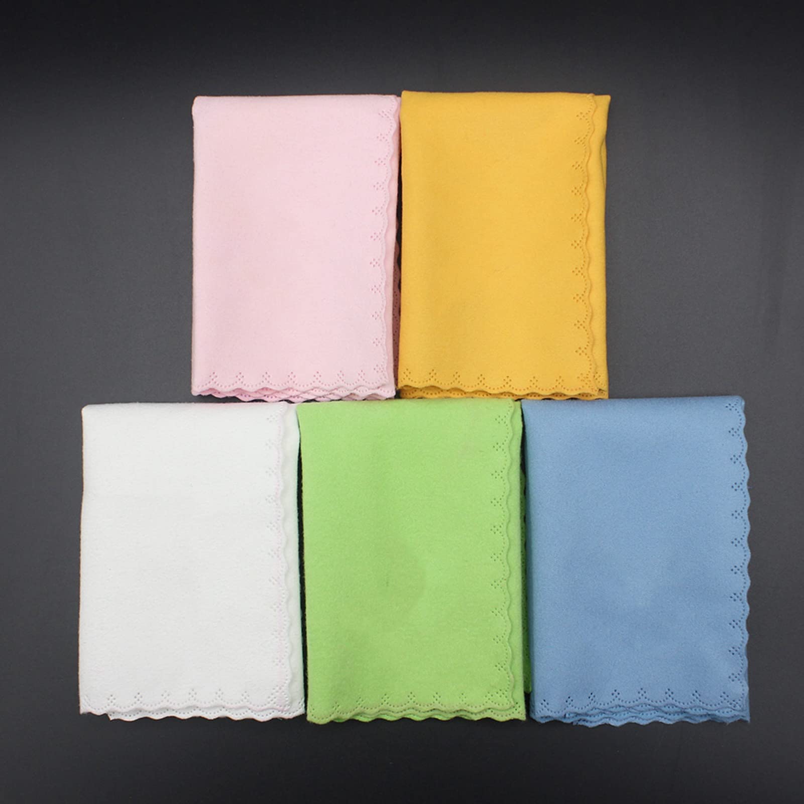 Bnineteenteam Polish Cloth, 5pcs Macrofiber Cleaning Cloth for Violin, Viola, Cello, Bass, Guitar, Piano, Camera, LCD, Glasses, Touch Screens, etc.