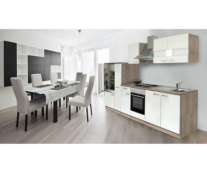 respekta de Cocina vacía Bloque Bloque vacía 300 cm Roble Blanco ...