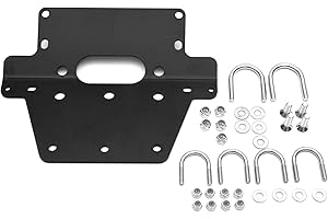 Krator Heavy-Duty ATV Winch Mount Bracket Compatible with Honda Rancher 420 4x4 2x4 Models- Ultra Durable, Powder Coated Stee
