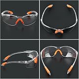 TMBMLPP 6 Pack Clear Safety Glasses Eye Protection Goggles Lab Work view 3
