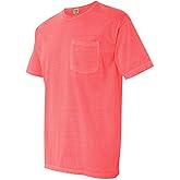 Comfort Colors - Garment-Dyed Heavyweight Pocket T-Shirt - 6030-2XL - Neon Red Orange