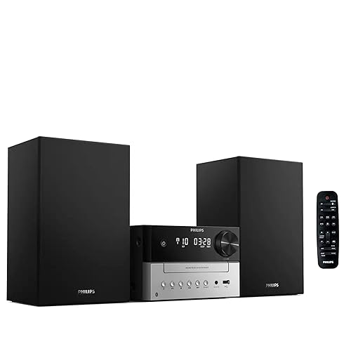 Philips Bluetooth Stereo System for Home with CD Player, MP3, USB, Audio  in, FM Radio, Bass Reflex Speaker, 18W, Remote Control Included in Kuwait 
