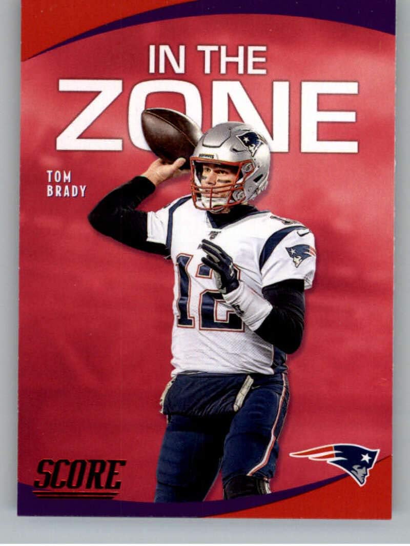 Amazon Com 2020 Score In The Zone Red Football 4 Tom Brady New England Patriots Official Retail Only Red Nfl Parallel Trading Card From Panini America Collectibles Fine Art