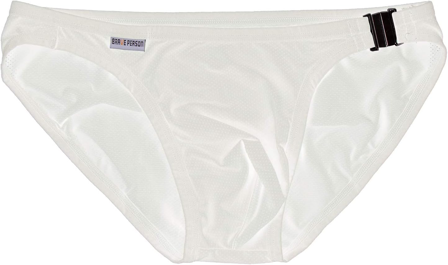 ESCATCH Men's Low Waist Sexy Lingerie Metal Lock Briefs Underwear