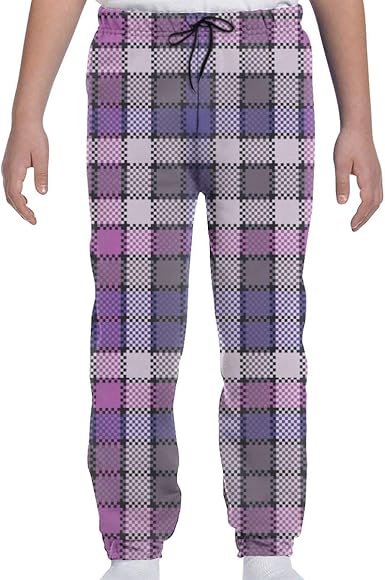 purple checkered pants