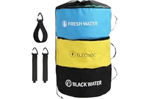 OULEME RV Hose Storage Bags, 3 Pack Large Waterproof Sewer Hose Bag, Fresh/Black Water Hoses, Electrical Cords and Organization Bags, RV Camper Travel Trailer Accessories, RV Utility Bag