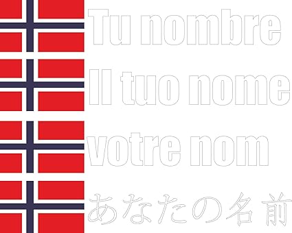 JINTORA -Noruega- Fuente Blanca - Pegatina Vinilo Impreso para ...