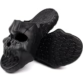 Skull Slides Sandals for Men Women,Non Slip Sport Cloud Cloudies Slides Slippers,Open Toe Slip on Comfy Beach Halloween Skull Slides Shower House Home Indoor Outdoor Thick Soft Shoes