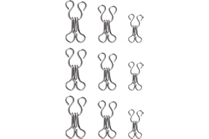 Buckles, 18 Pair Sewing Hooks And Eyes Closure, 3 Sizes Reusable Metal Sewing Diy Craft Accessories, Suitable For Bra, Corset