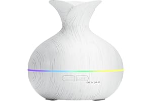 Jaregu 300ML Essential Oil Diffusers for Home, Portable Small Aromatherapy Diffuser, Ultrasonic Diffusers for Essential Oils, Auto Shut-Off 4 Timers 15 LED Colors for Office Home