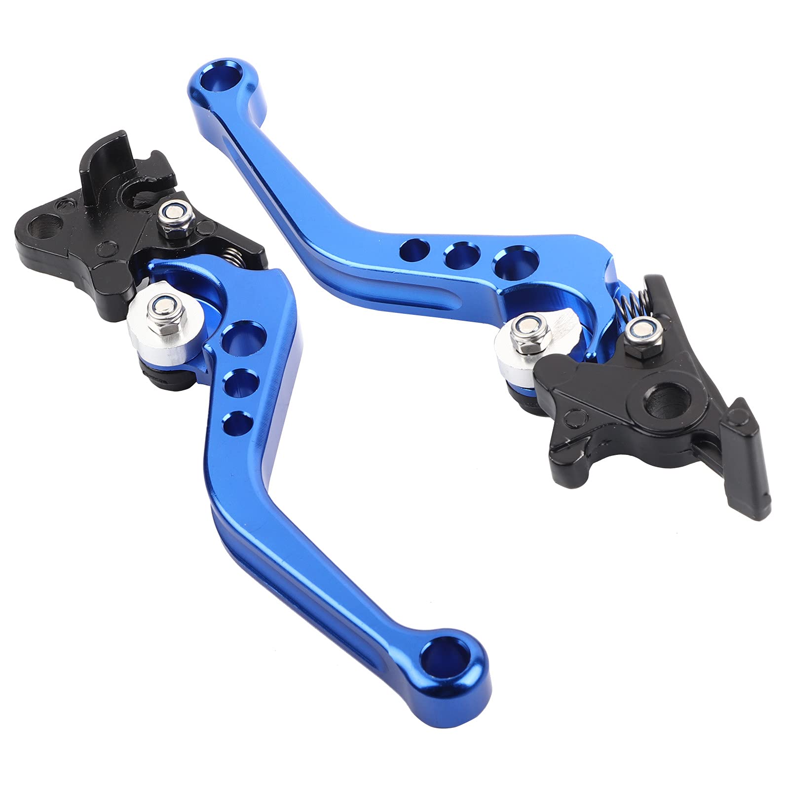 Fydun Clutch Lever for Kawasaki Ninja 125, Motorcycle Brake Lever Motorbike Handle 1 Pair Universal Lightweight Aluminum (Blue) 125Cc Dirt Bike Parts