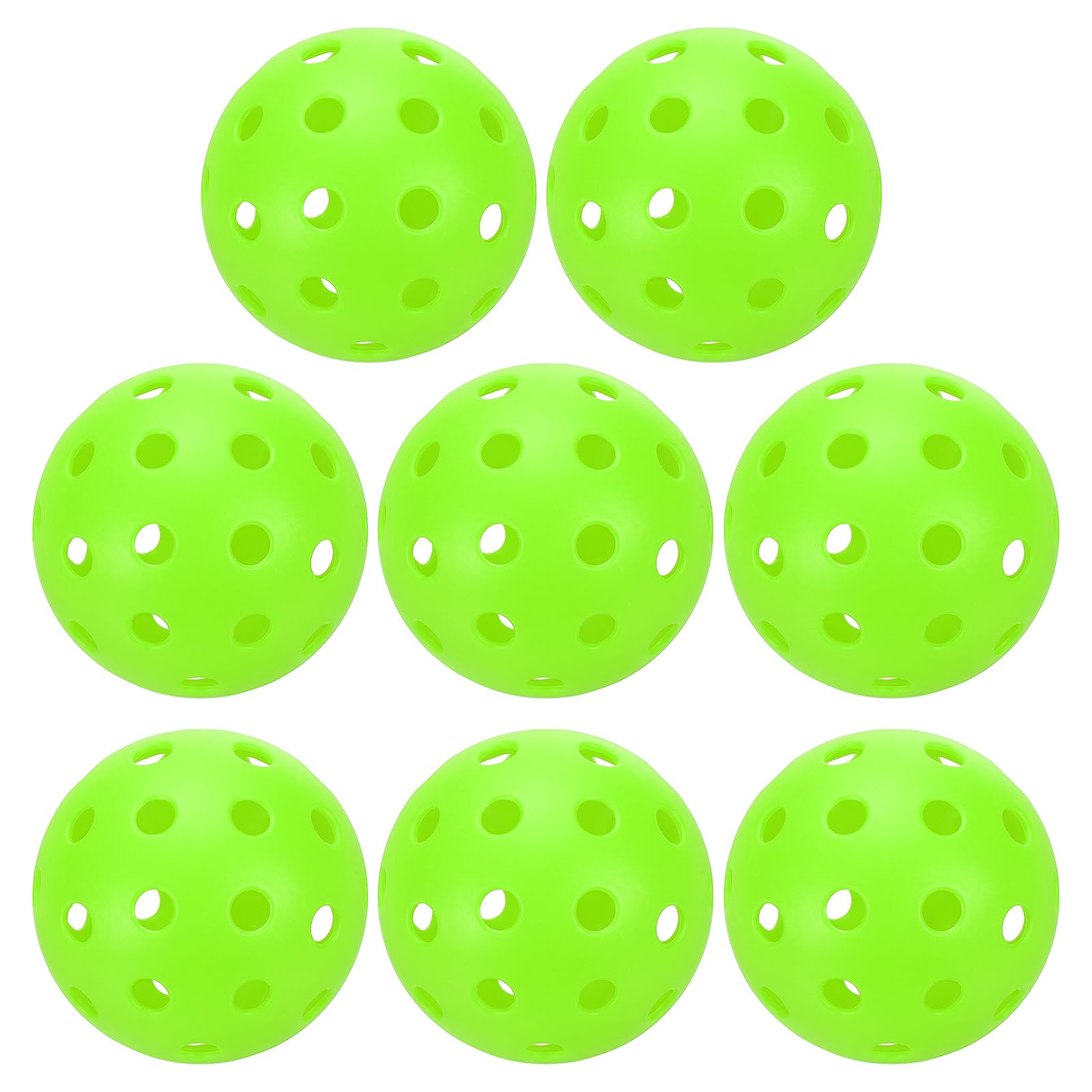 PATIKIL Outdoor Pickleball Balls 40 Holes Pickleball 8 Pack Pickleball Balls for Amateurs Indoor and Outdoor Sport, Green
