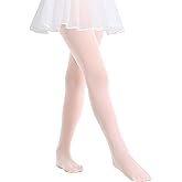 MdnMd Ultra Soft Girls Ballet Dance Tights Footed Ballet Stockings for Toddler Kids
