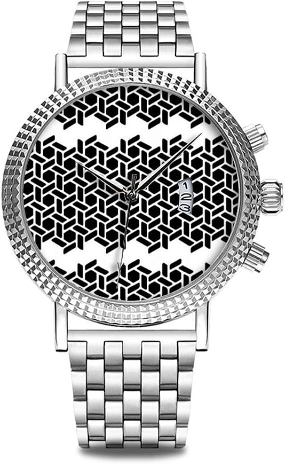 Amazon 高級 時計 ブランド 人気 上品 腕時計 ブランド 人気 自分用もしくは親戚お友達恋人へ贈る メンズ 時計 パーソナリティパターンウォッチ 698 黒と白の腕時計 メンズ腕時計 腕時計 通販