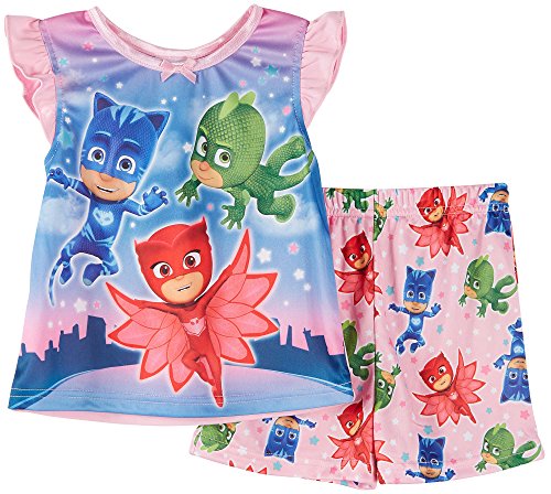 PJ Masks Girls Shorts Pajamas (4T, PJ Masks Pink)