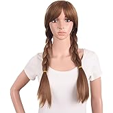 MapofBeauty 28 Inch Long Hair Cosplay Costume Anime Wig, Brown/Light Brown | 70 cm Wig, Women