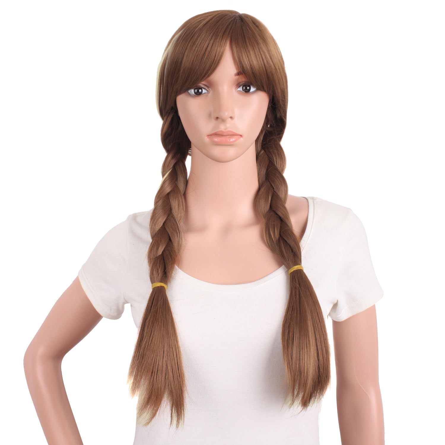 MapofBeauty Women Long Braid Cosplay Costume Anime Wig (Light Brown)