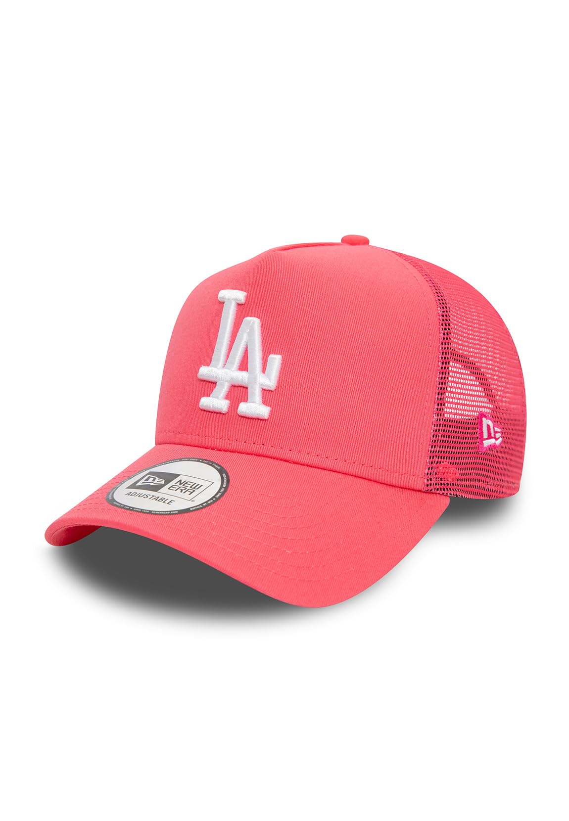 New Era Adult's 9Forty Trucker League Essential MLB Los Angeles Dodgers Baseball Cap Hat Pink