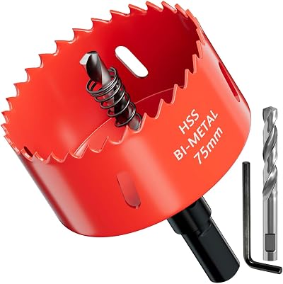 GARHWAL Bi-Metal Hole Saw 75mm Wood Metal Cutter Universal Fit