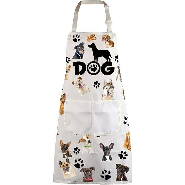 CMNIM Hundepflege-Schürze Wasserdicht – Mit Taschen, Verstellbar & Niedlichem Hunde-Design