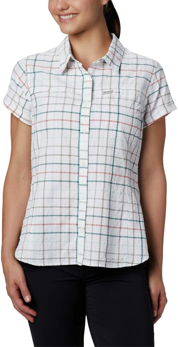 Columbia Women's Silver Ridge Novelty Short Sleeve Shirt, Moisture Wicking : Clothing