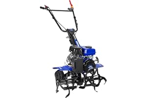 BILT HARD 24'' 99cc 4-Cycle Gas Tiller Cultivator, Variable Width Front Rotating Tines Tiller, 11.8'' Max Working Depth, Adjustable Handle & Wheels Rototiller for Weeding, Cultivating, Digging
