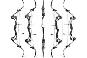SHARROW Archery Recurve Bow American Hunting Bow 40-55 Lbs Adjustable Compound Bow Lever Bow IBO 320FPS for Outdoor Hunting Shooting Fishing