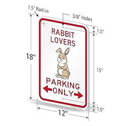 SmartSign Rabbit Lovers Parking Only Funny Animal