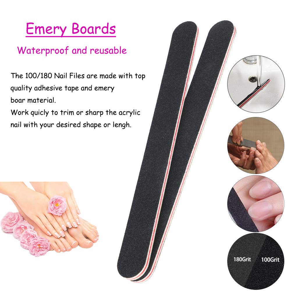 Professional Nail File and Buffers Tool Set - for Natural, Gel & Acrylic Nails - Nail Care Buffer Block Polisher Tool, Washable Double Sided Kit (28 pcs) : Beauty