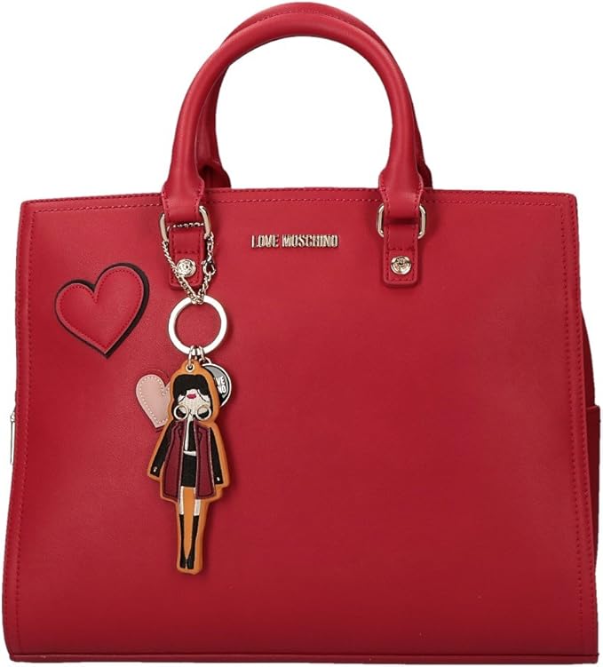 Love Moschino Girls & Heart handbag with belt red Amazon.de Koffer