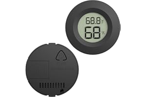 NEWLIGHT66 2 Pack Mini Digital Hygrometer Gauge Indoor Thermometer,Humidity Gauge LCD Monitor Temperature Outdoor Humidity Meter for Greenhouse Jars Incubators Guitar Case