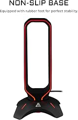 THE G-LAB K-Stand RADON Headset Stand RGB USB 2.0 Hub Anti-Slip Black view 6