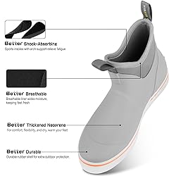 Kalkal Men's Deck Boots, Waterproof Fishing Rain