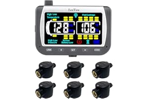 EEZ RV Products EEZTire-TPMS Real Time/24x7 Tire Pressure Monitoring System (TPMS6FT) - 6 Flow-Through Sensors