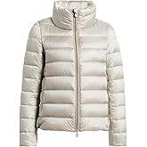 SAVE THE DUCK Women's Elsie Puffer Jacket | Lightweight Quilted Nylon Water & Wind-Repellent Coat Funnel Neck & Shiny Finish